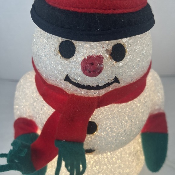Light Up Snowman Melted Plastic Popcorn‎ Christmas Holiday Decoration - Picture 5 of 9